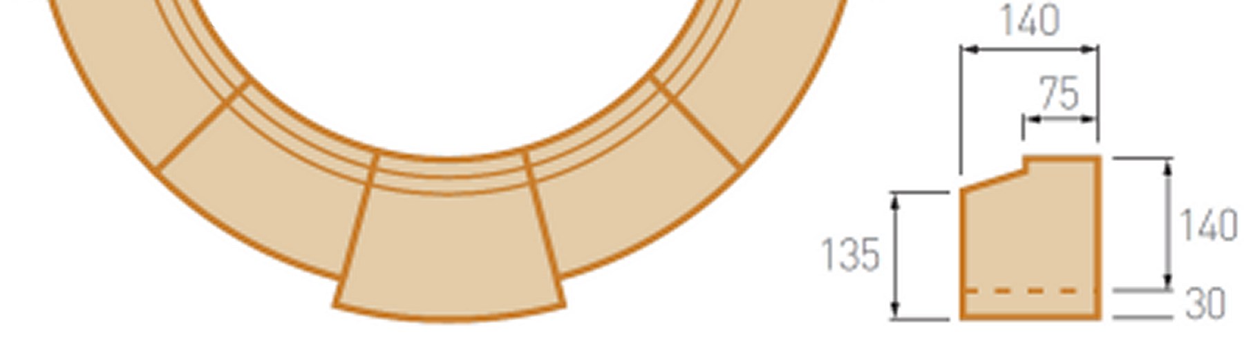 Precast Stone Bullseye Window